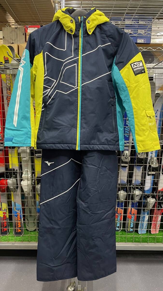 ミズノ ジュニアスキーウエア上下セット 130 ドレスネイビー×ネイビー拍卖