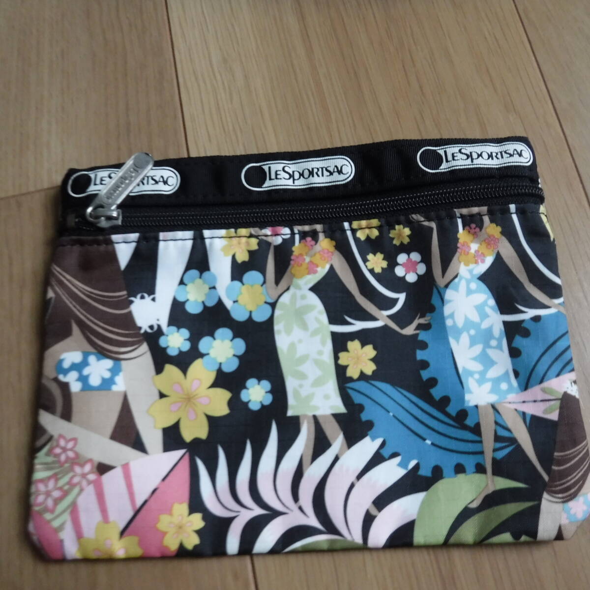 税不要特価 新品!LESPORTSAC レスポートサック ハワイ限定 ワヒネフラ ポーチ⑥拍卖