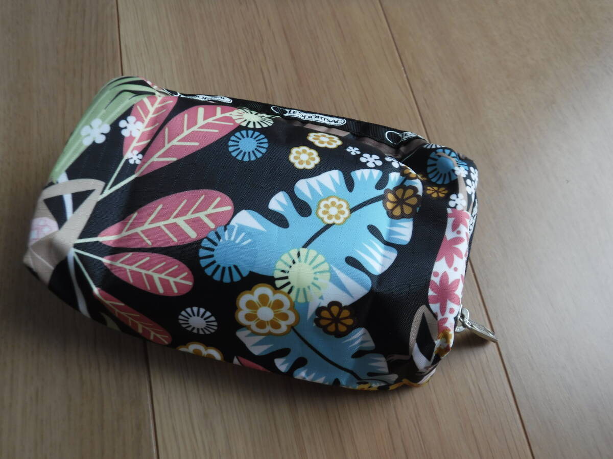 税不要特価 新品!LESPORTSAC レスポートサック ハワイ限定 ワヒネフラ フラガール ポーチ♪マチ有 ③拍卖