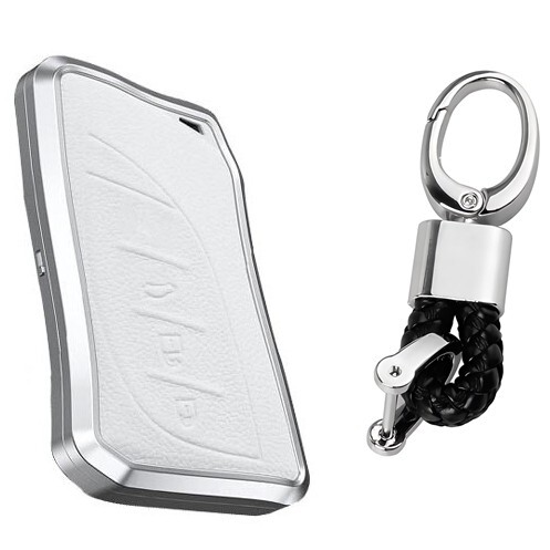 新品即決 レクサス アルミ 本革レザー 白 キーケース キーカバー LX600 VJA310W LBX MAYH10 MAYH15 UX200 UX250h MZAA10 MZAH10 MZAH15拍卖