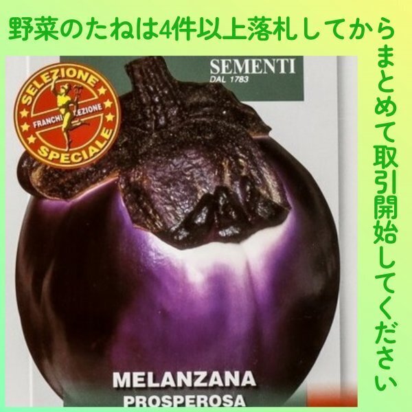 4件以上落札◆ナス種◆イタリアナス・プロスペローザ 13粒◆固定種イタリアンナス プロスペローサ 丸ナス 丸なす 丸茄子 PROSPEROSA拍卖
