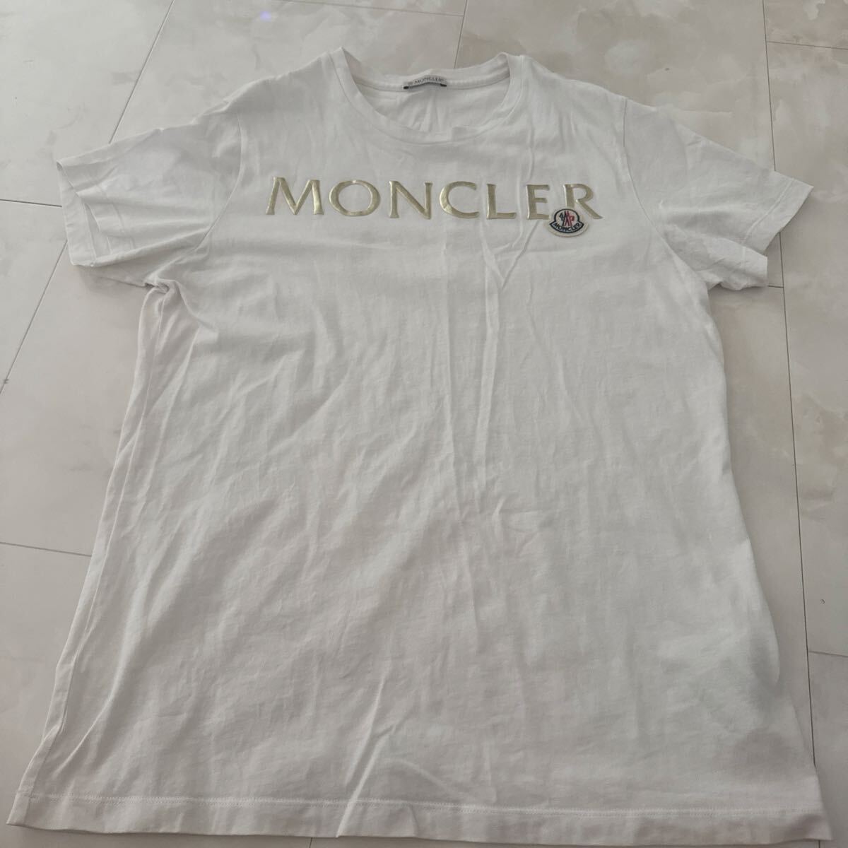 MONCLER ホワイト Tシャツ 白 半袖拍卖