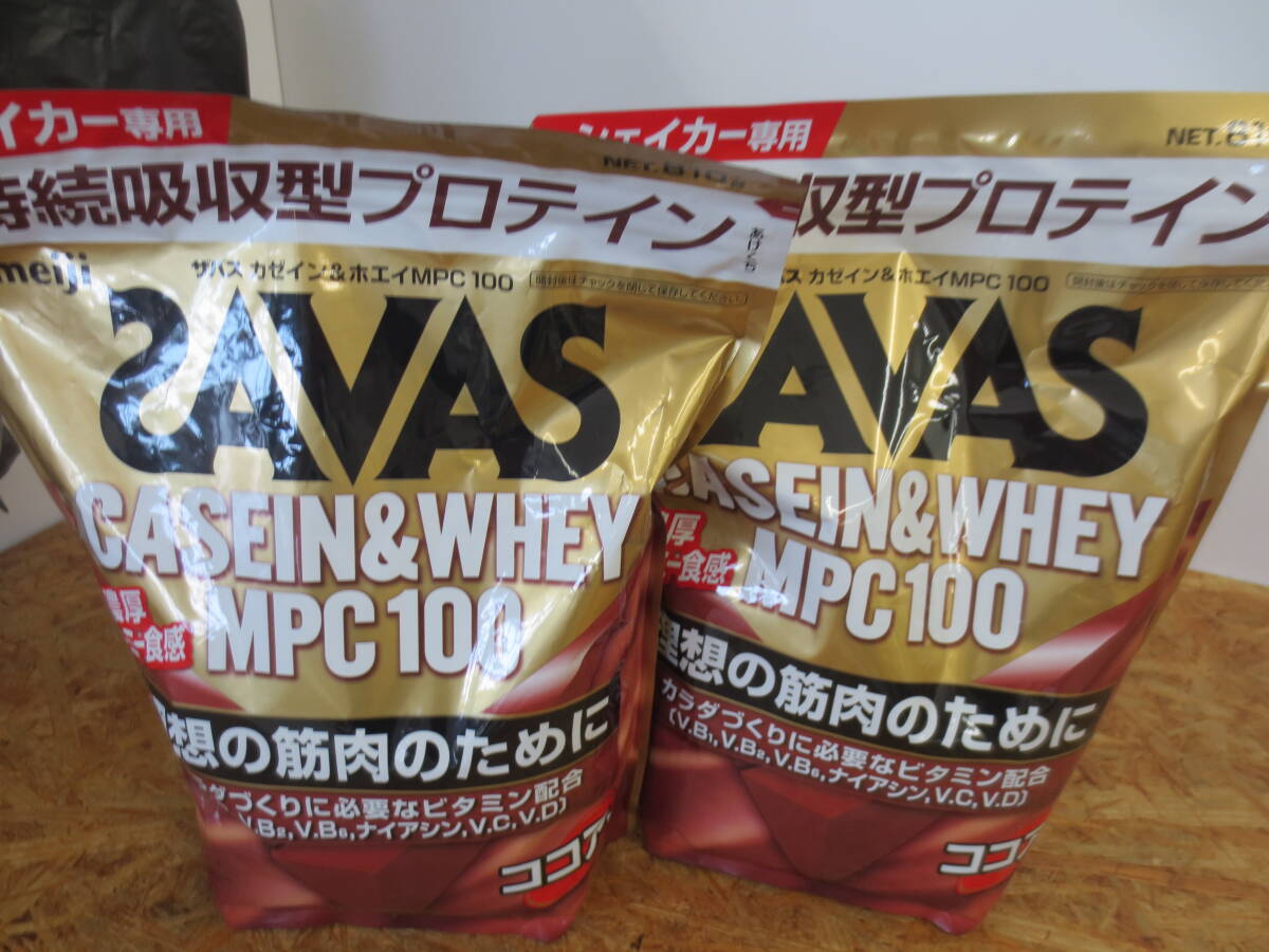 160-B⑦294 ザバス SAVAS ザバス カゼイン&ホエイ MPC100 ココア味 プロテイン拍卖