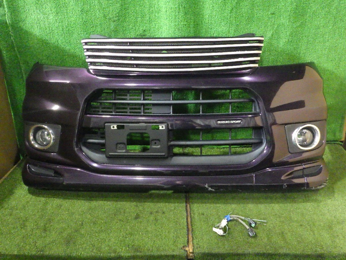 ◆ スズキ ワゴンR MH23S 【 スズキスポーツ SUZUKI SPORT フロントバンパー 】グリル フォグランプ 社外バルブ ZED 中古 G140 2H7-3 ◆拍卖