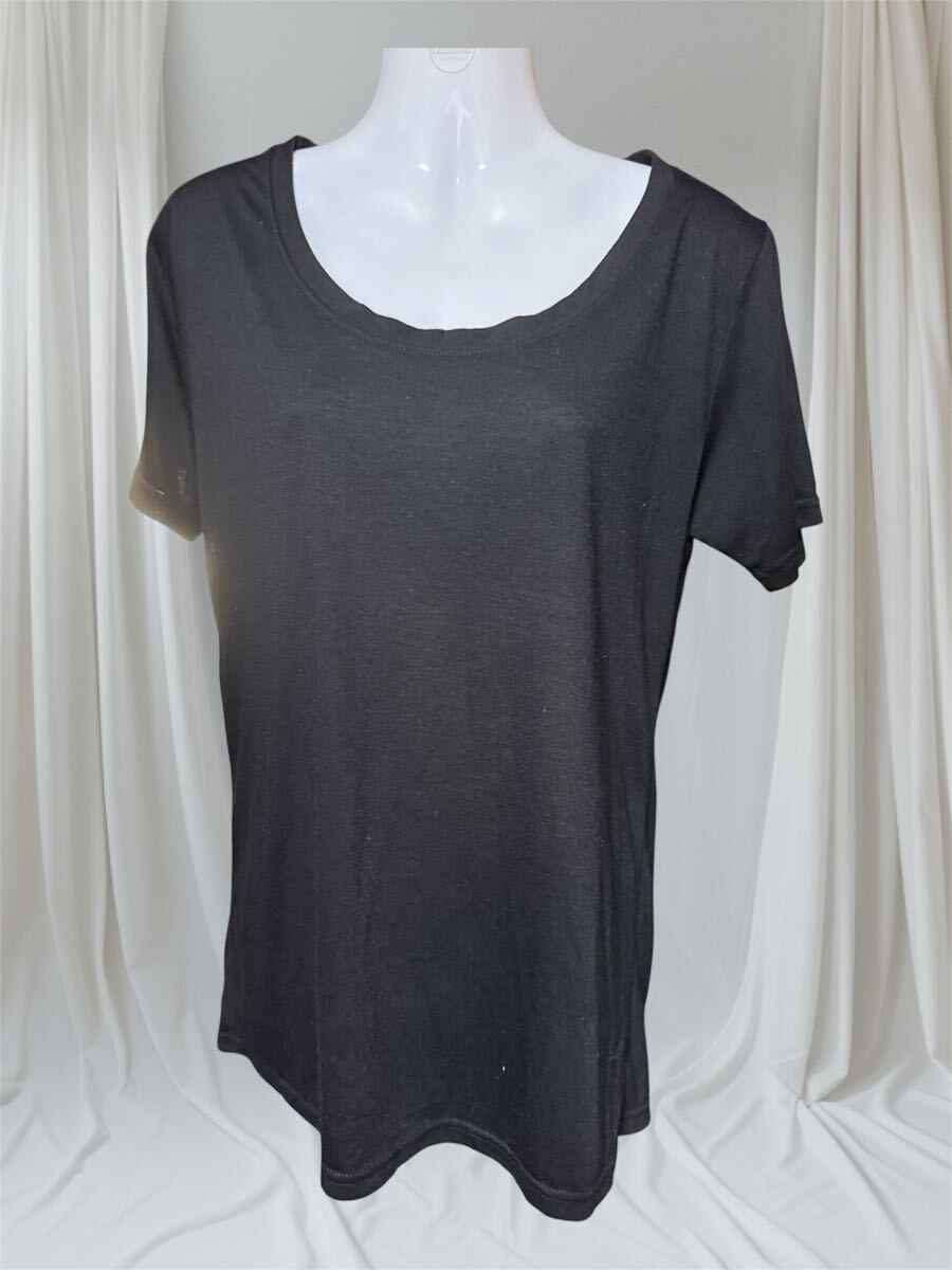 黒 半袖 バックオープン Tシャツ ヨガウェア拍卖