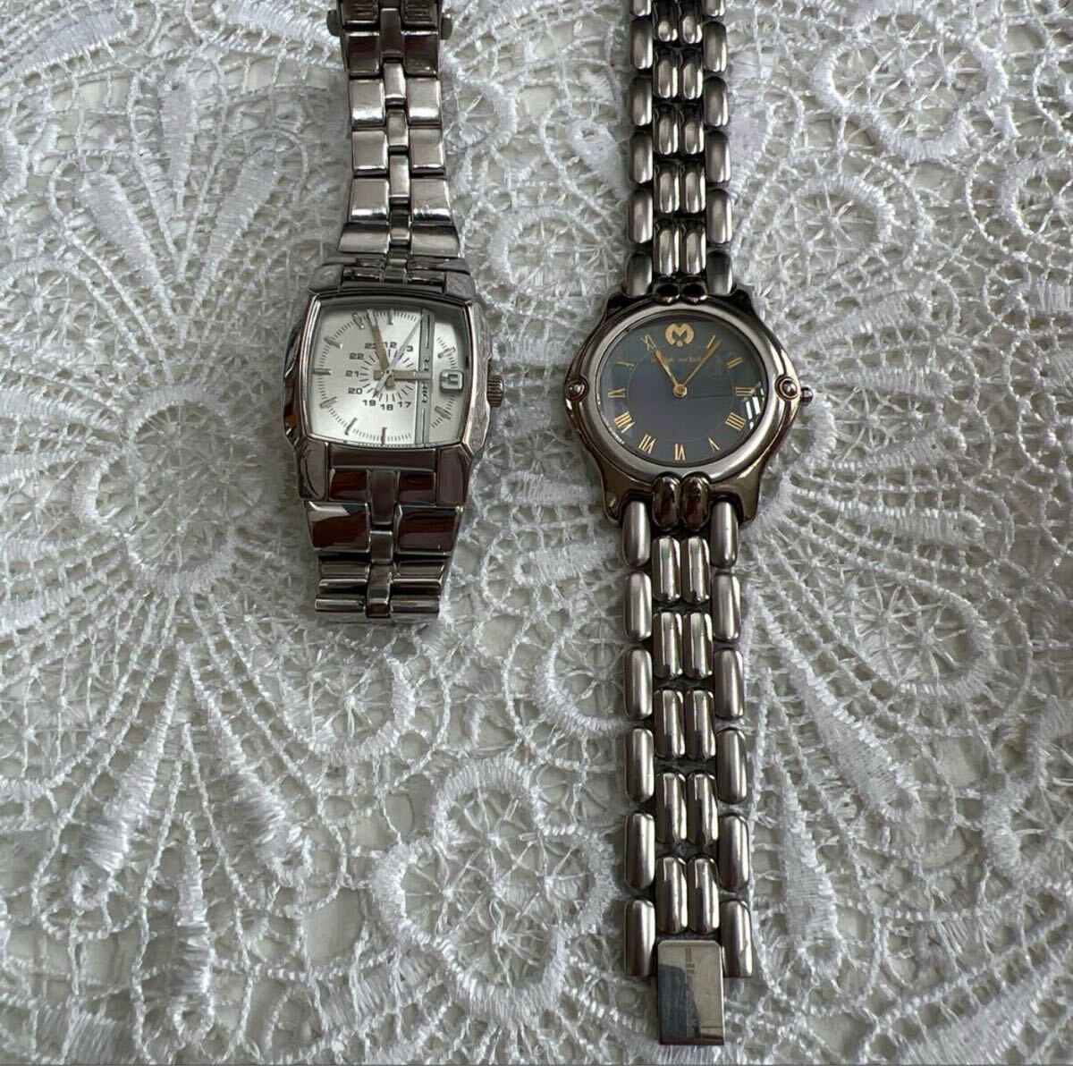 クォーツ時計 2点セット ステンレス拍卖