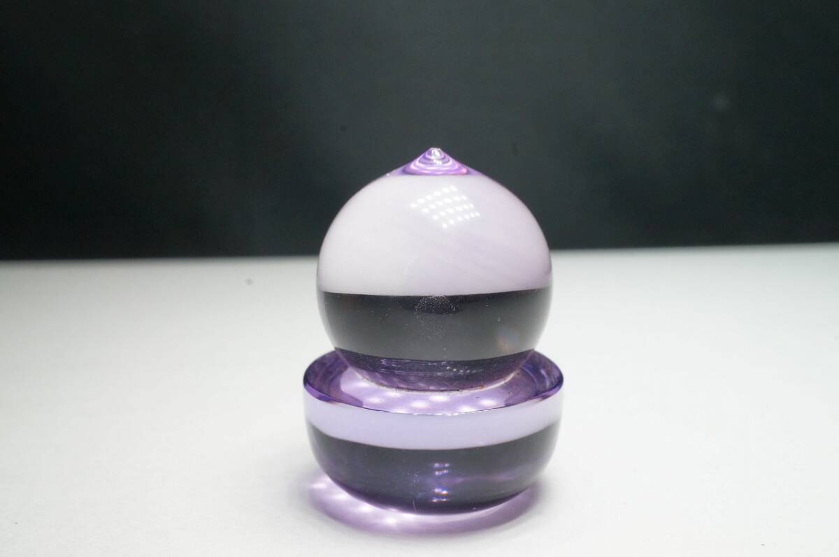 【即決特別価格!希少!】35年前の未使用在庫!無傷で高透明【天然アメジスト如意宝珠&アメジスト台座付】AAAAAランク19.0mm拍卖