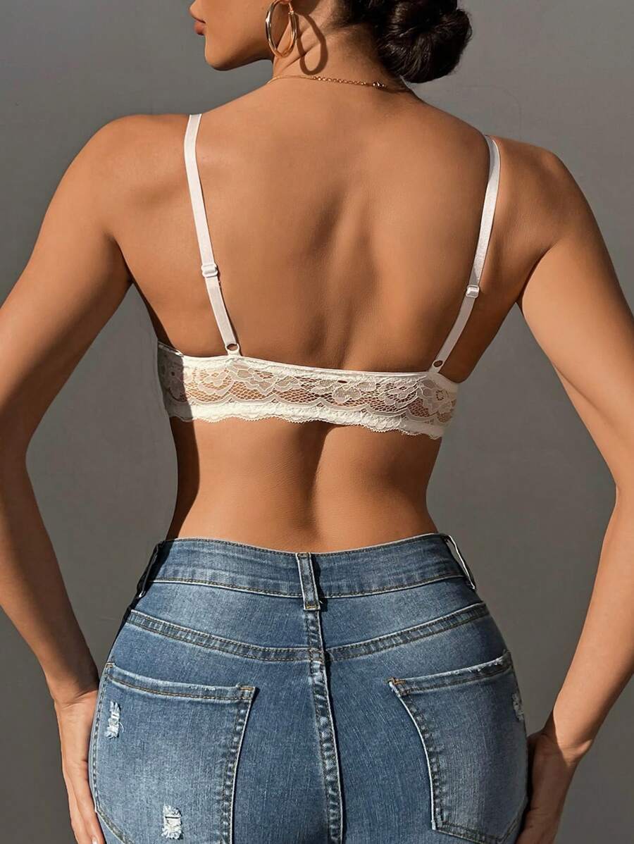 インティメート ブラジャー コントラストレース ブラレット ランジェリー拍卖