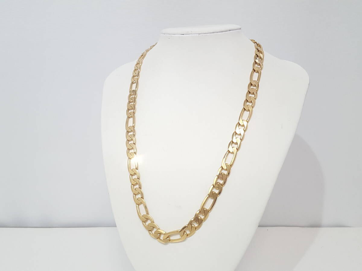 【美品】GIVENCHY ジバンシィ ヴィンテージ フィガロチェーン ネックレス/全長約54cm/幅約1cm/ゴールドカラー/アクセサリー/05AK072201拍卖