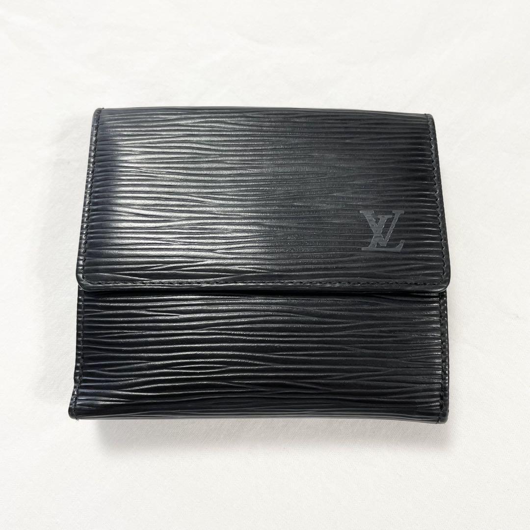 LOUIS VUITTON ルイヴィトン ポルトフォイユ エリーズ エピ 黒 財布 カードケース カード入れ お札入れ 小銭入れ コインケース拍卖