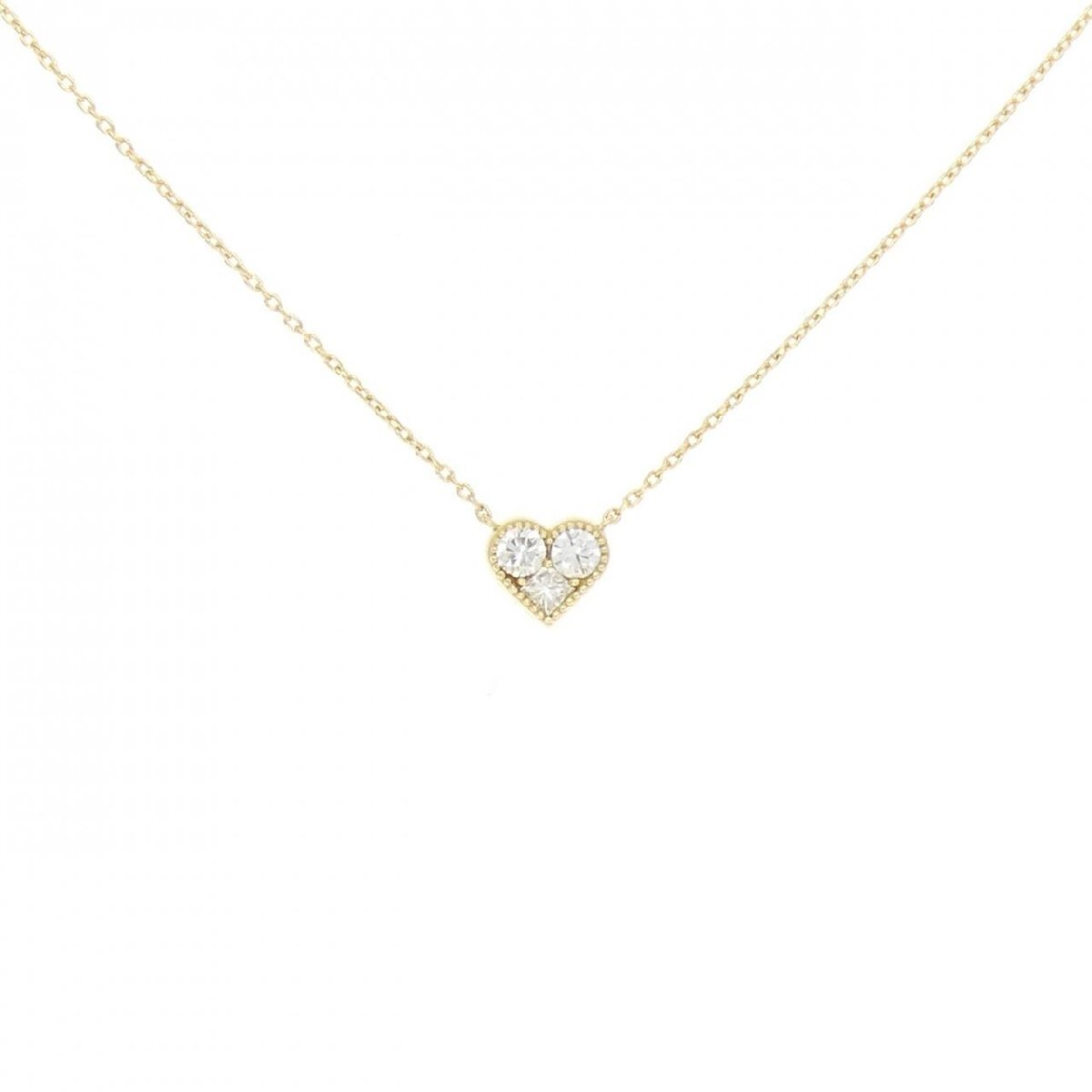 ポンテヴェキオ ハート ダイヤモンド ネックレス 0.16CT拍卖
