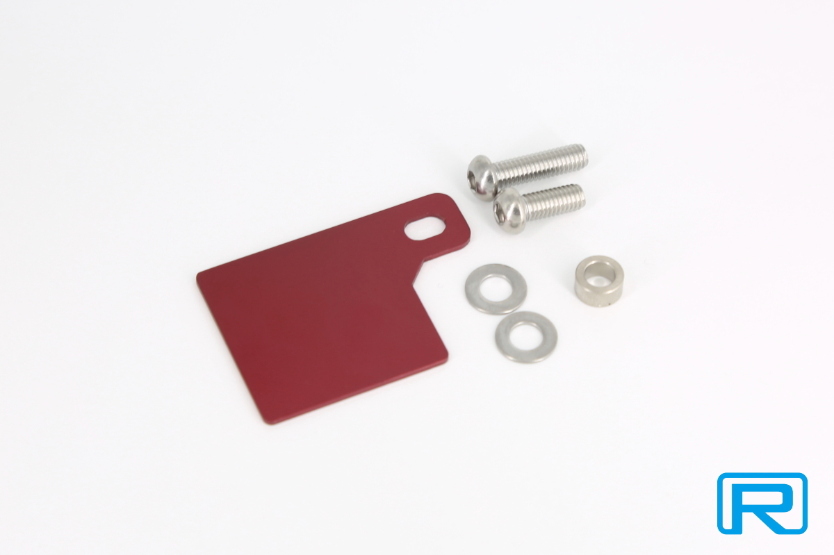 ☆送料込み☆ 自賠責ステッカープレート タイプ2 レッド ネコポスで発送拍卖