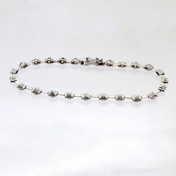◎中古美品◎18金WG ダイヤ 2.19ct ブレスレット拍卖