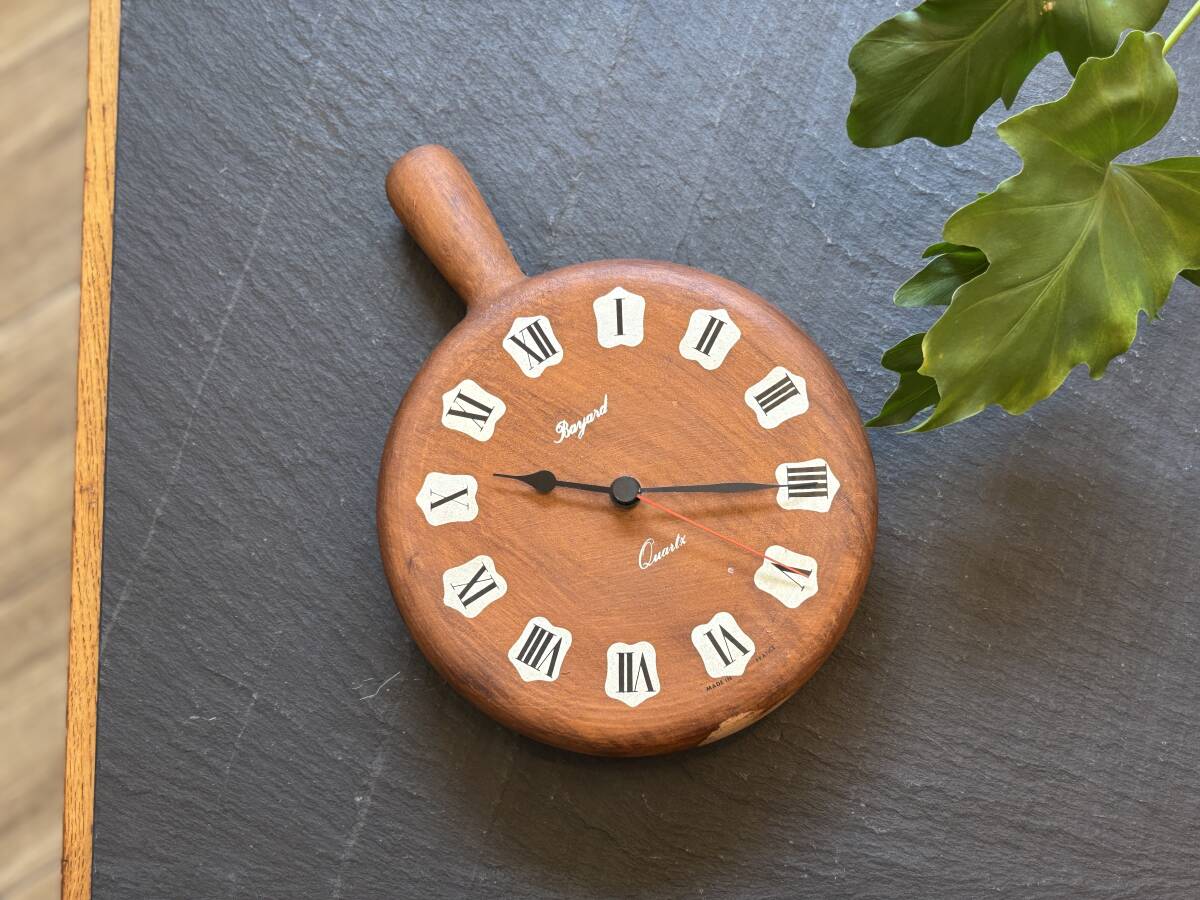 フランス ヴィンテージ BAYARD セラミック ウォールクロック/コッパーパン/銅鍋/1970年代//VINTAGE/アンティーク/レトロ/陶器/拍卖