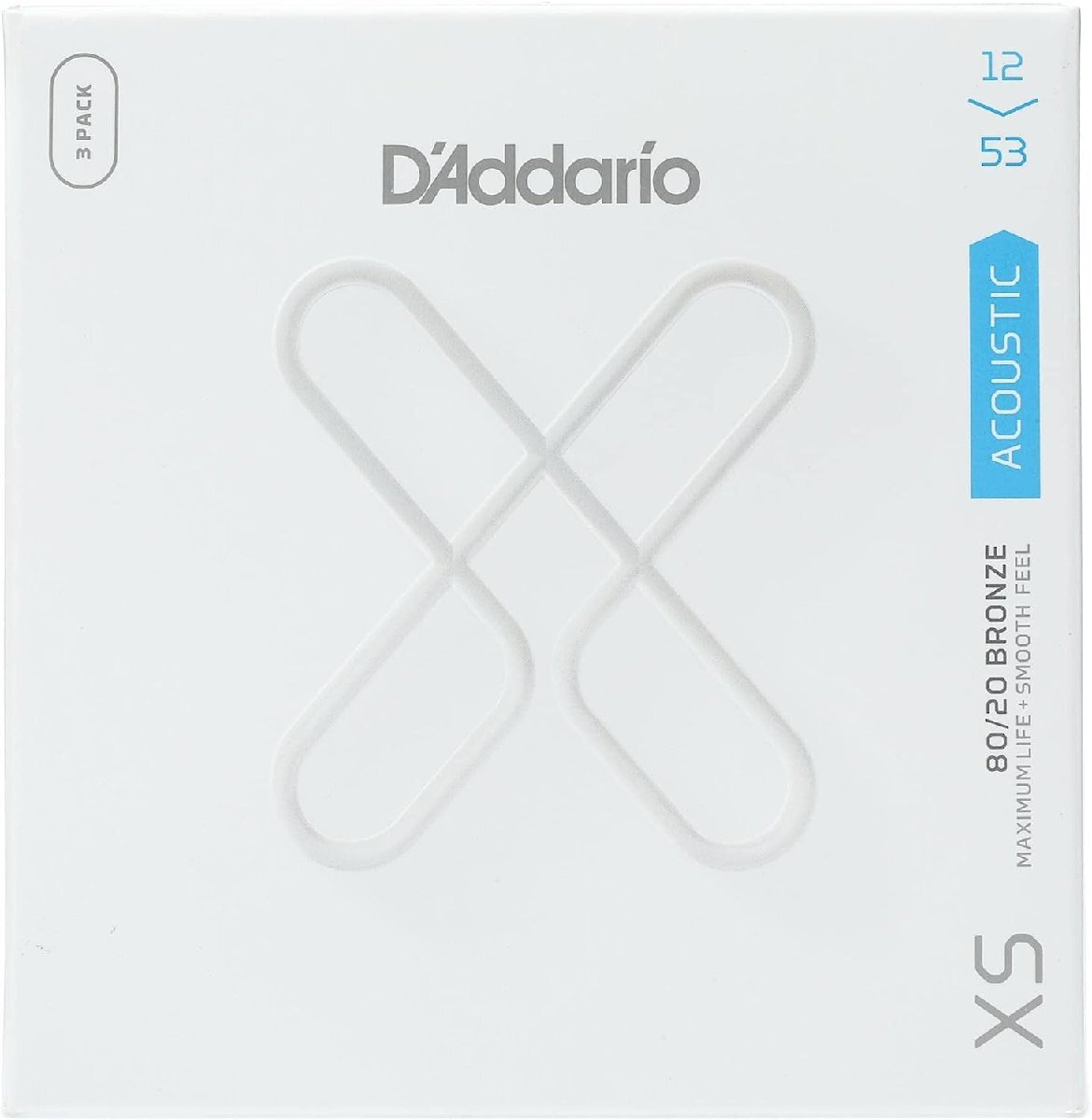 3set入りパック D'Addario ダダリオ アコースティックギター弦 XS コーティング弦 .012-.053 XSABR1253-3P拍卖
