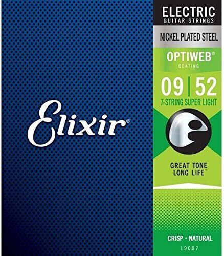 Elixir エリクサー エレキギター弦 OPTIWEB 7弦 Super Light .009-.052 #19007 【国内正規品】拍卖