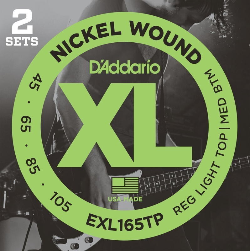 D'Addario ダダリオ ベース弦 ニッケル Long Scale .045-.105 EXL165TP 2setパック拍卖