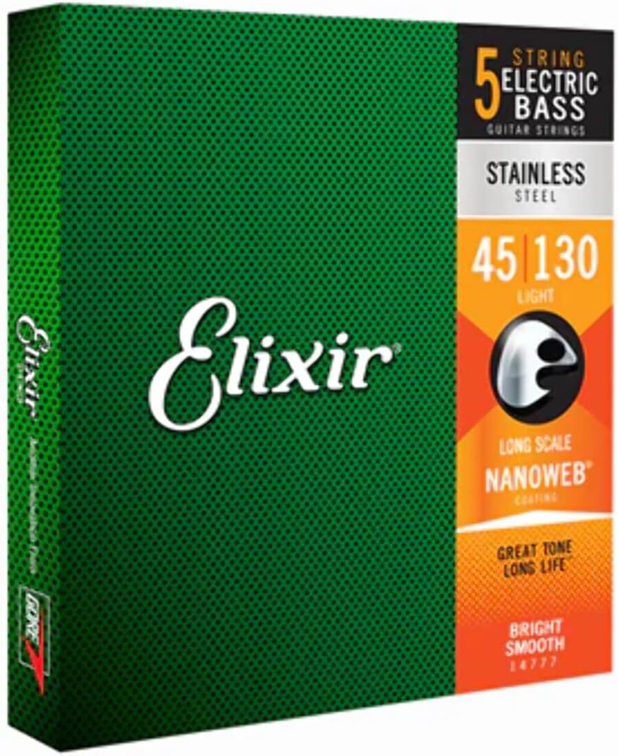 Elixir エリクサー ベース弦 NANOWEB ステンレス Long Scale 5弦 Light .045-.130#14777 【国内正規品】拍卖