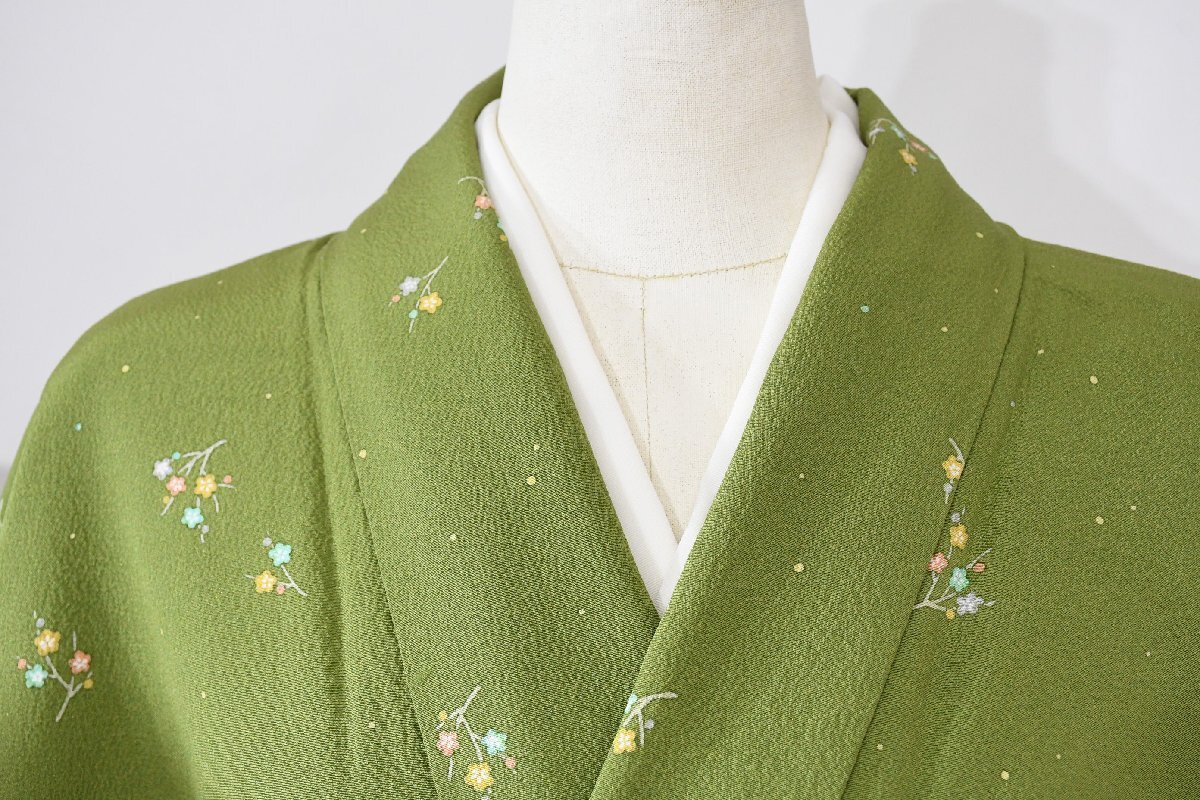 小紋 着物 単衣 枝花 身丈154cm 裄丈68cm ★ kb-6910 桜庭呉服店拍卖
