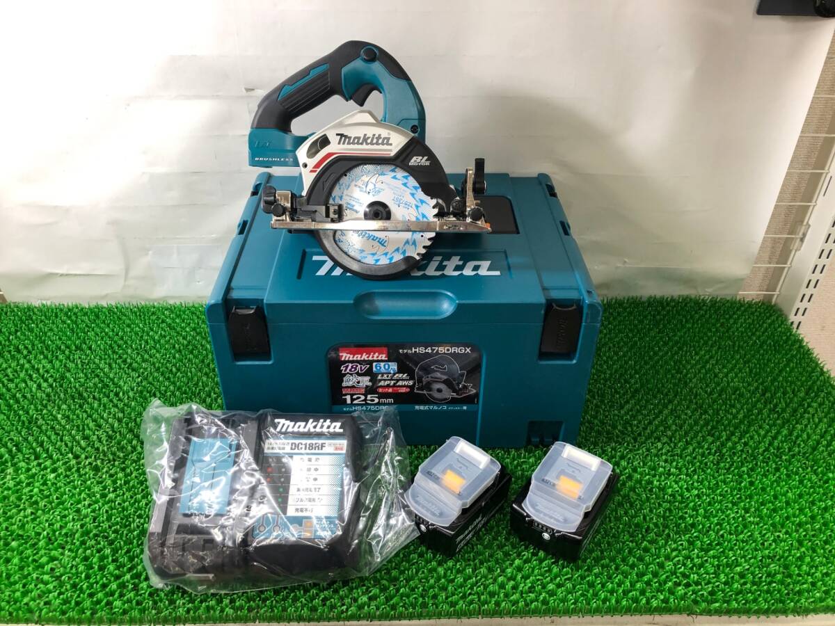 未使用中古品 電動工具 makita マキタ 125㎜18v充電式マルノコ HS475DRGX バッテリー付.木工 木材加工.切断 研磨. ITRBGMMGADV4拍卖