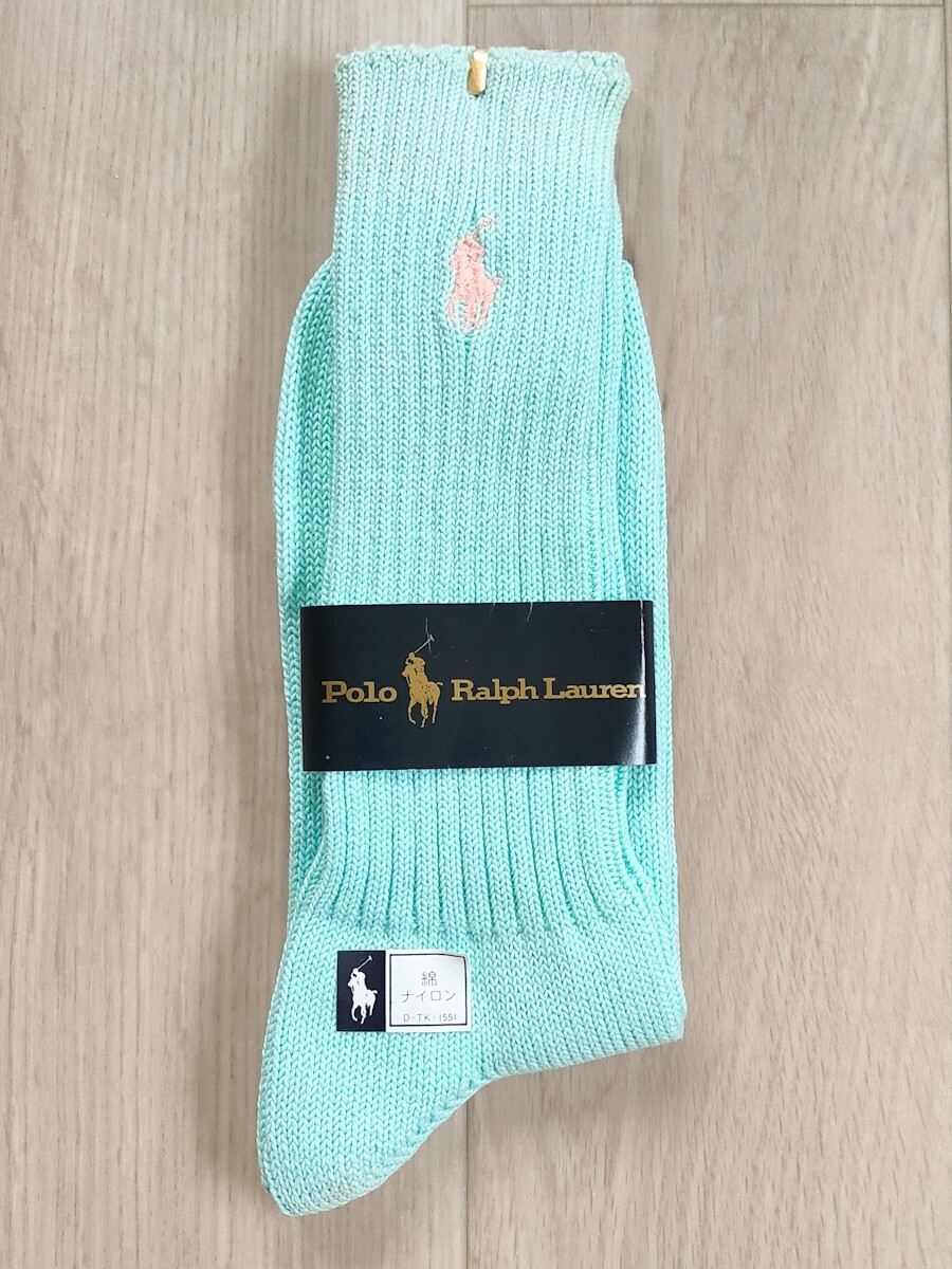 昔の POLO ラルフローレン RALPH LAUREN リブ ソックス 25cm ナイガイ スクール レトロ カジュアル ポロ old 拍卖