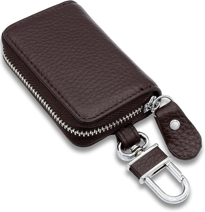 送料無料 本革 スマート キーケース ダークブラウン スマート キー レザー キーフリー 鍵 トヨタ ホンダ ダイハツ スズキ リクシル拍卖