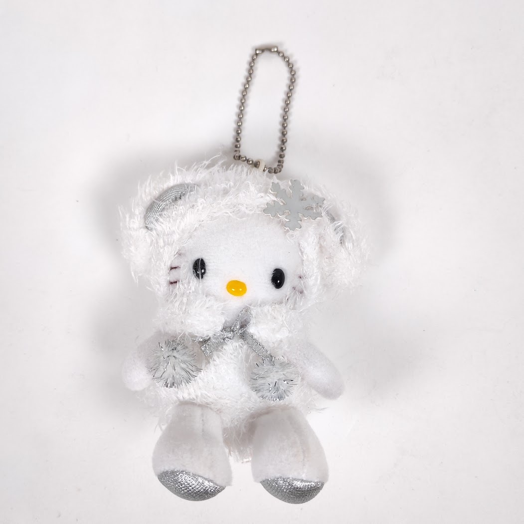 ハローキティ ボールチェーンマスコット 雪うさぎ 9㎝ 冬季 着ぐるみ 結晶 ユキウサギ Hello Kitty サンリオ Sanrio Netsuke キーホルダー拍卖