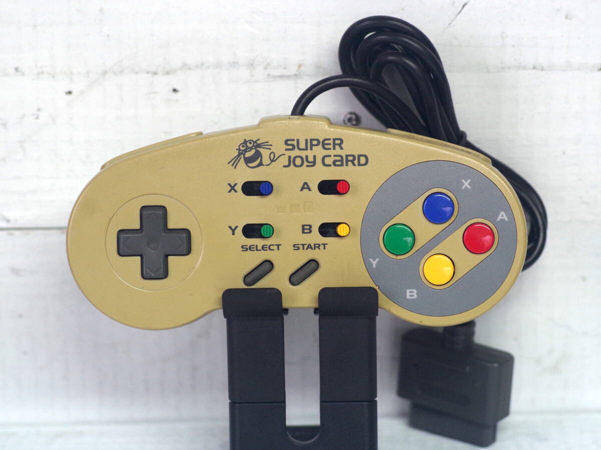 M13121【SFC】SUPER JOY CARD ハドソン 連射機能付き コントローラー 動作チェックOK!! スーパーファミコン ゆうぱっく60サイズ拍卖