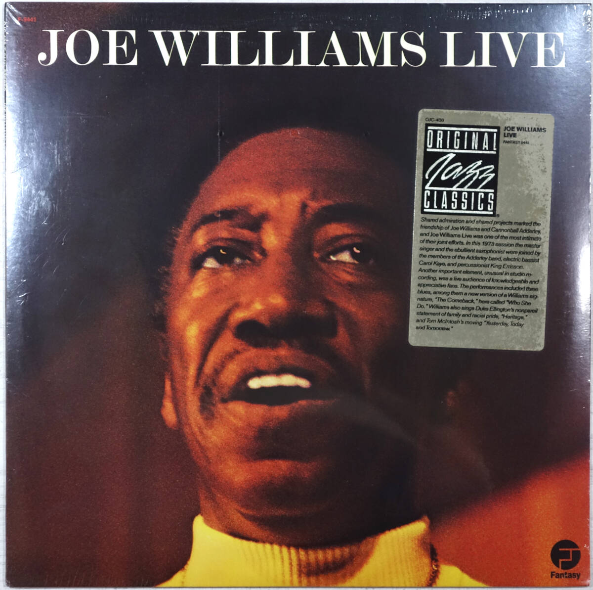 ◆JOE WILLIAMS/JOE WILLIAMS LIVE (US OJC LP/Sealed) -Cannonball/Nat Adderley, George Duke, Walter Booker, King Errisson拍卖