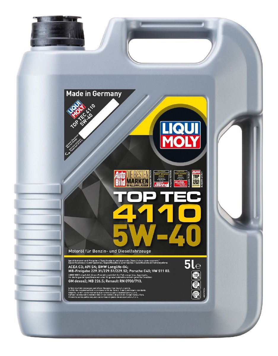 【15%OFFクーポン】LIQUI MOLY リキモリ トップテック4110 5W40 21479 5リットル入拍卖