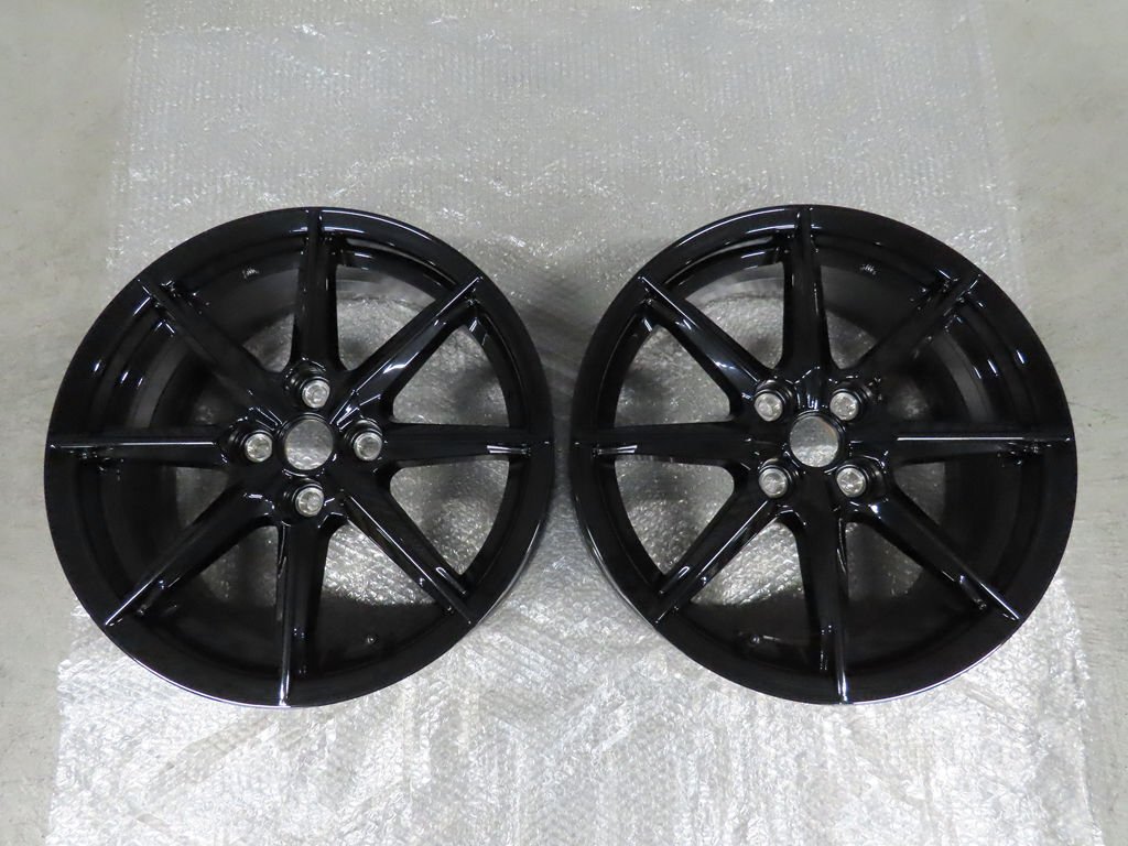 2本 マツダ ND ロードスター RS 純正 後期 美品 6.5J +45 PCD100 4穴 16インチ ブラックメタリック ガリ傷無し拍卖