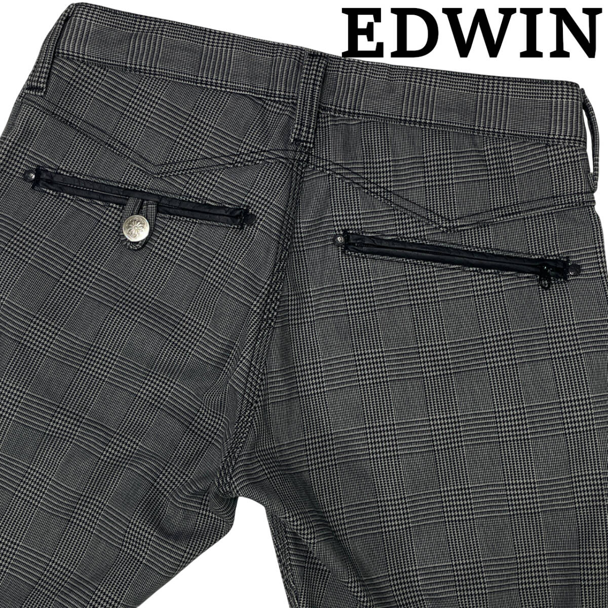 EDWIN エドウィン K40391 siz.S (約80cm W31相当) 裏起毛 ブーツカット チノパンツ メンズ 暖パン スラックス拍卖