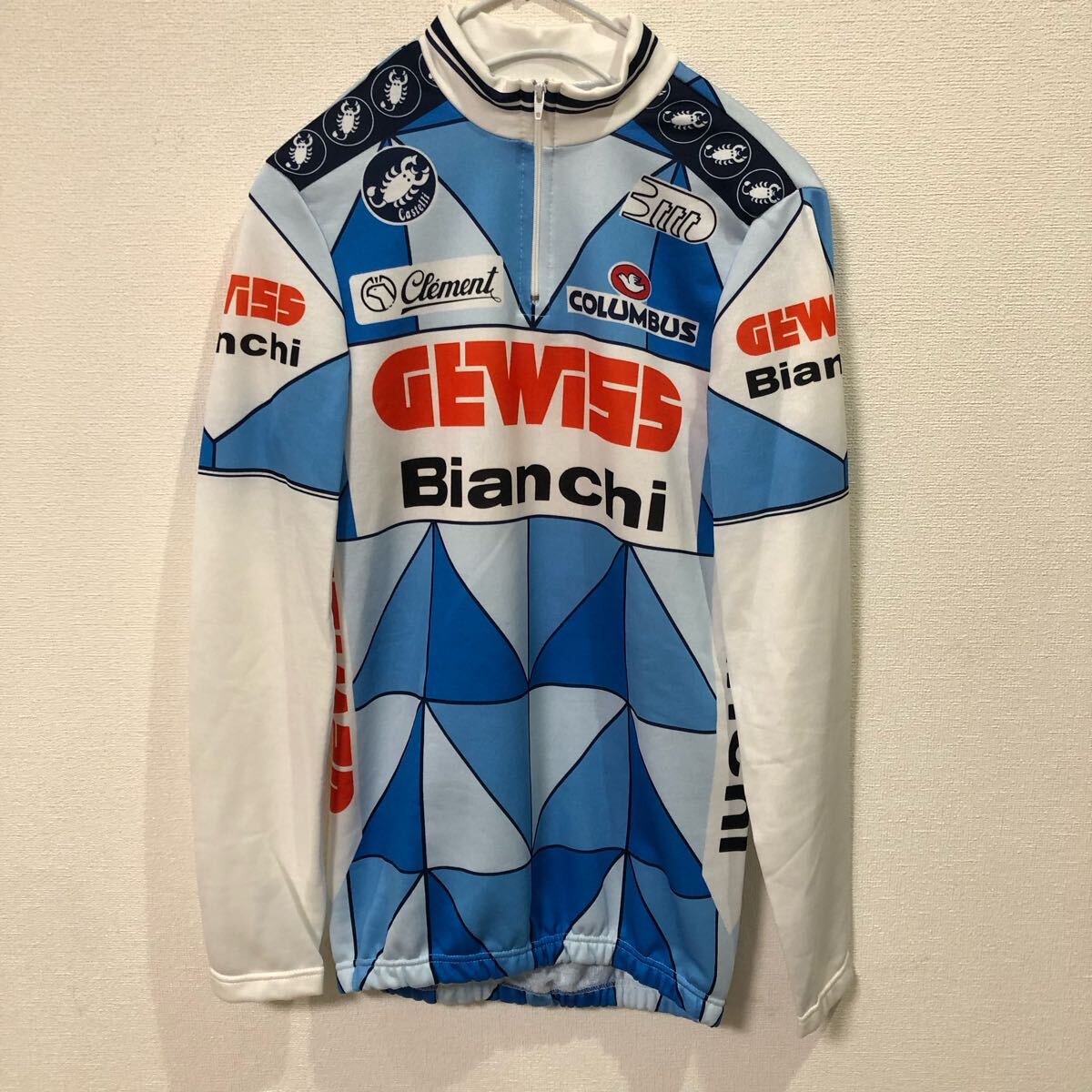 ◎ カステリ Castelli ビアンキ 長袖 サイクルジャージ サイクルウェア サイズ2 イタリア製 ビンテージ拍卖