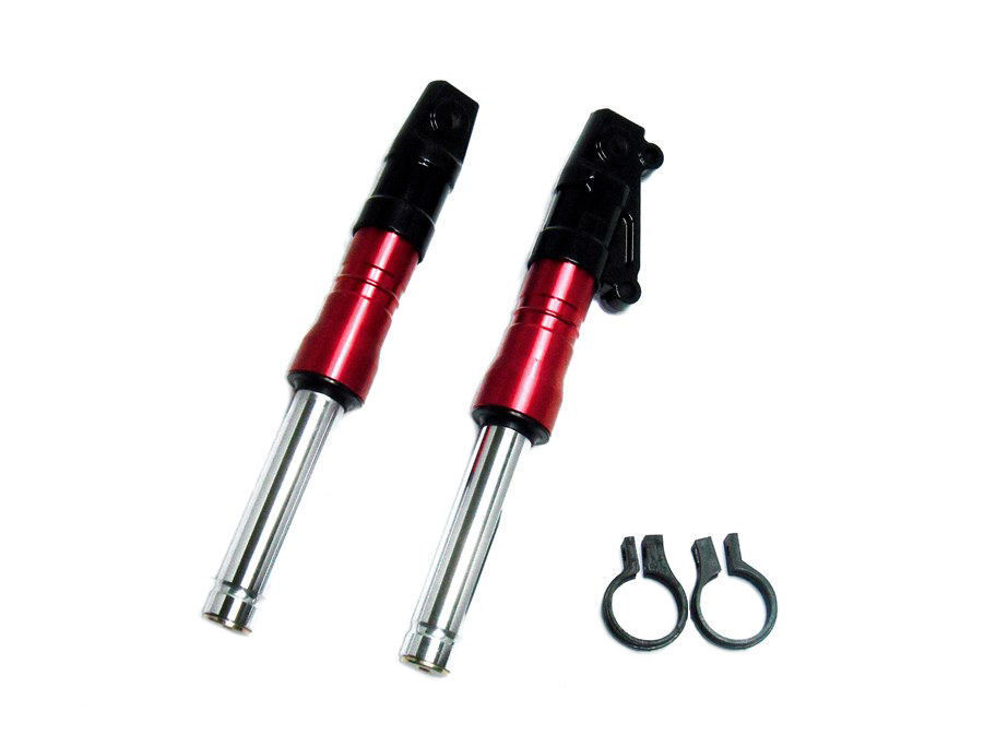 ライブディオ ZX DIO AF18 AF28 AF35 AF34 フロントサスペンション フロントフォーク ショート ローダウン レッド ブラック 赤 黒 社外 117拍卖