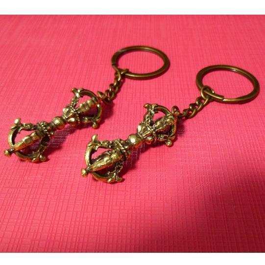 金剛杵 五鈷杵 ヴァジュラ キーホルダー 2個セット拍卖