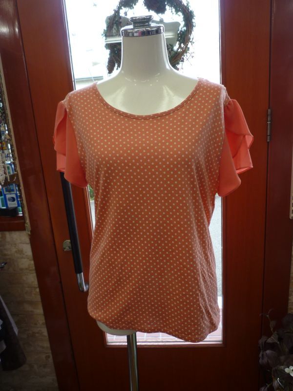 【0723-21】ANVALIDES 日本製 ドットカットソー 拍卖