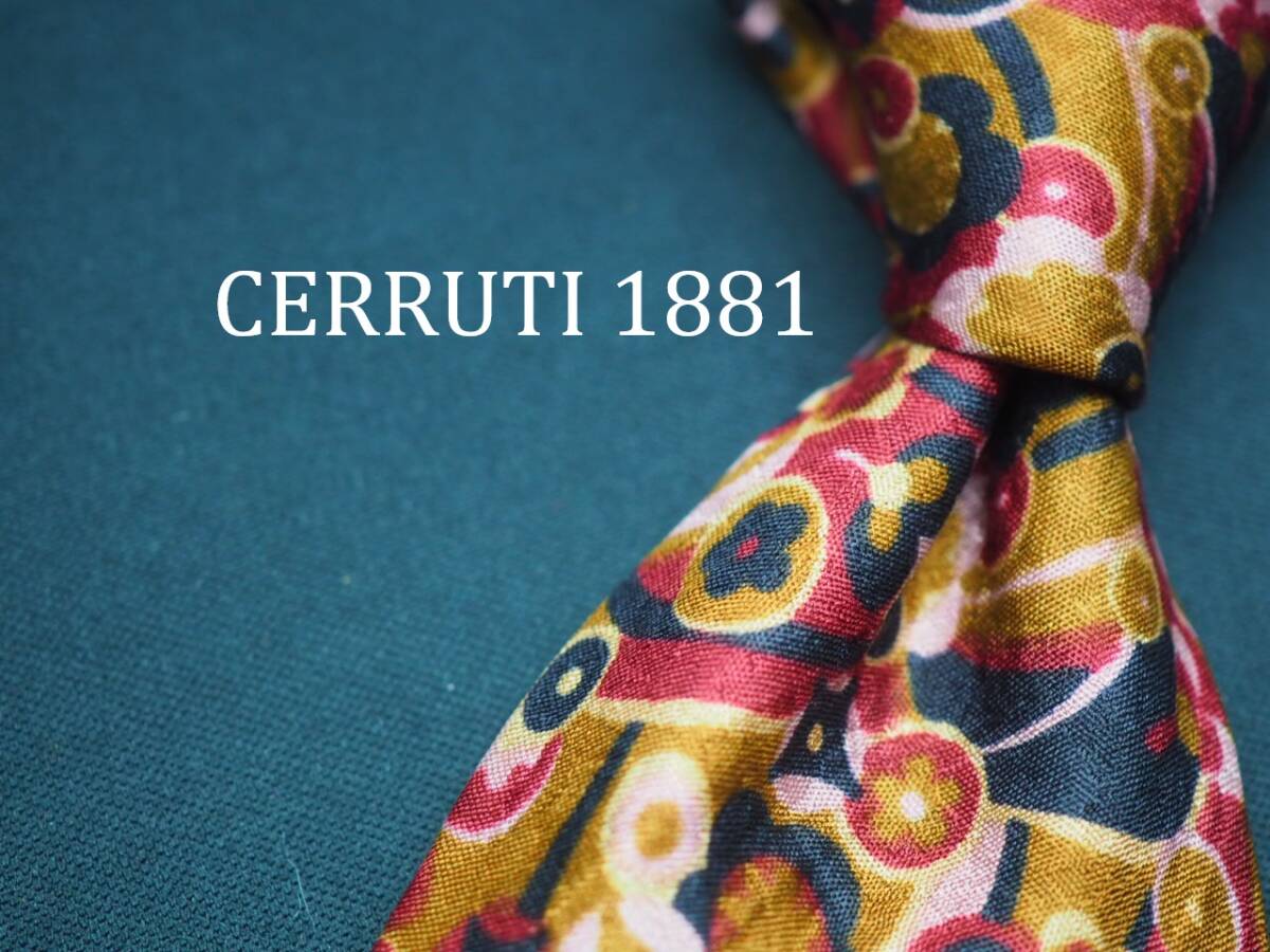 美品【CERRUTI 1881 セルッティ】 E3234 SILK ブランド ネクタイ 古着 良品拍卖