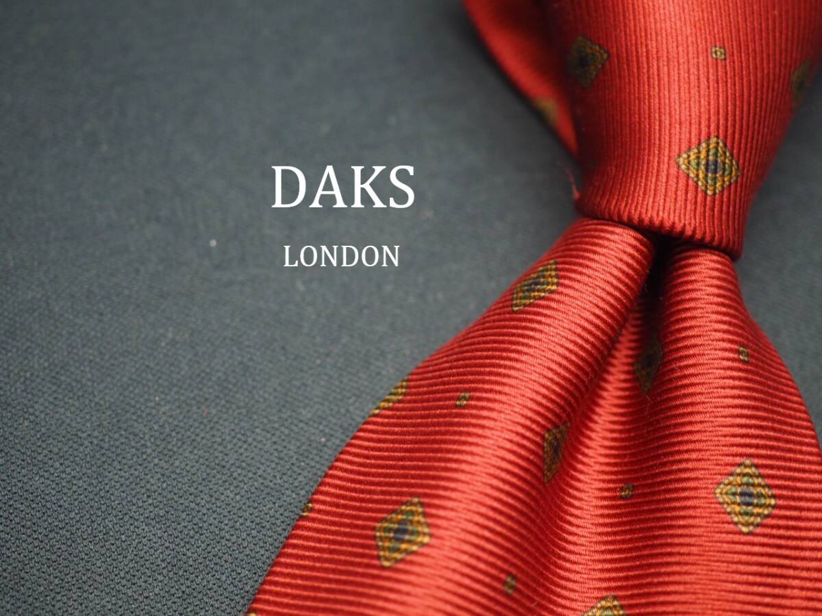 美品【DAKS ダックス】 E3267 フランス製 SILK ブランド ネクタイ 古着 良品拍卖