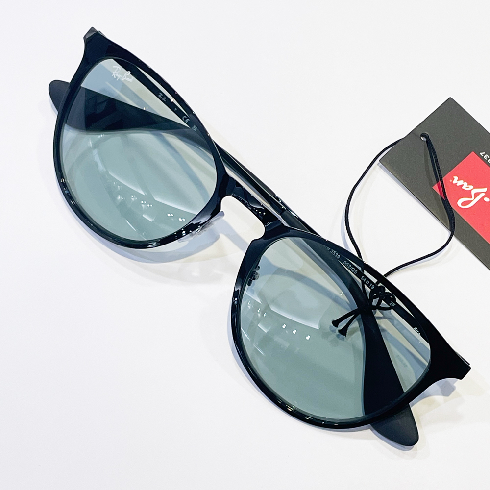 RayBan レイバン サングラス Erika metal エリカメタル 54□19 ブラック ブルー 調光レンズ RB3539 002/Q5 クロス付き 国内正規品拍卖