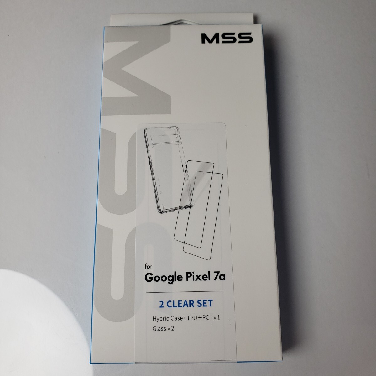 Pixel 7a ハイブリッドケース クリア/ガラスフィルム2枚 簡易パッケージ 413拍卖