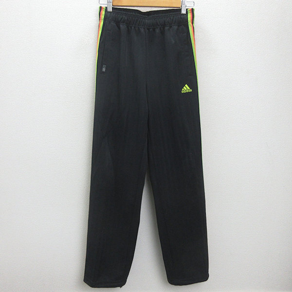 H■アディダス/adidas スリーストライプ トラックパンツ ジャージ【L】黒/MENS■64【中古】拍卖
