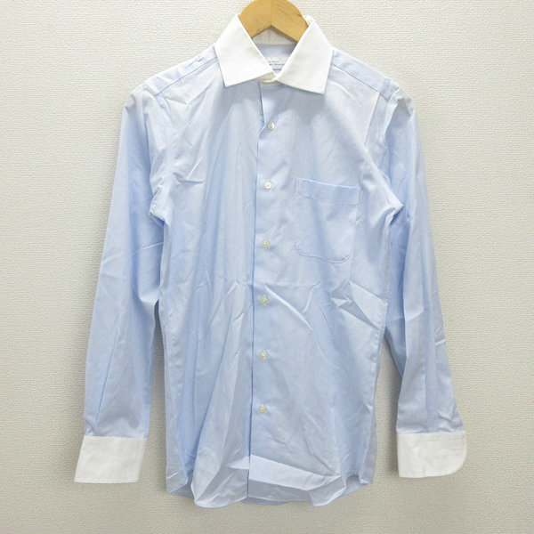 G■ユナイテッドアローズ/UNITED ARROWS 長袖シャツ/コットン【37】青系/men's/199【中古】■拍卖