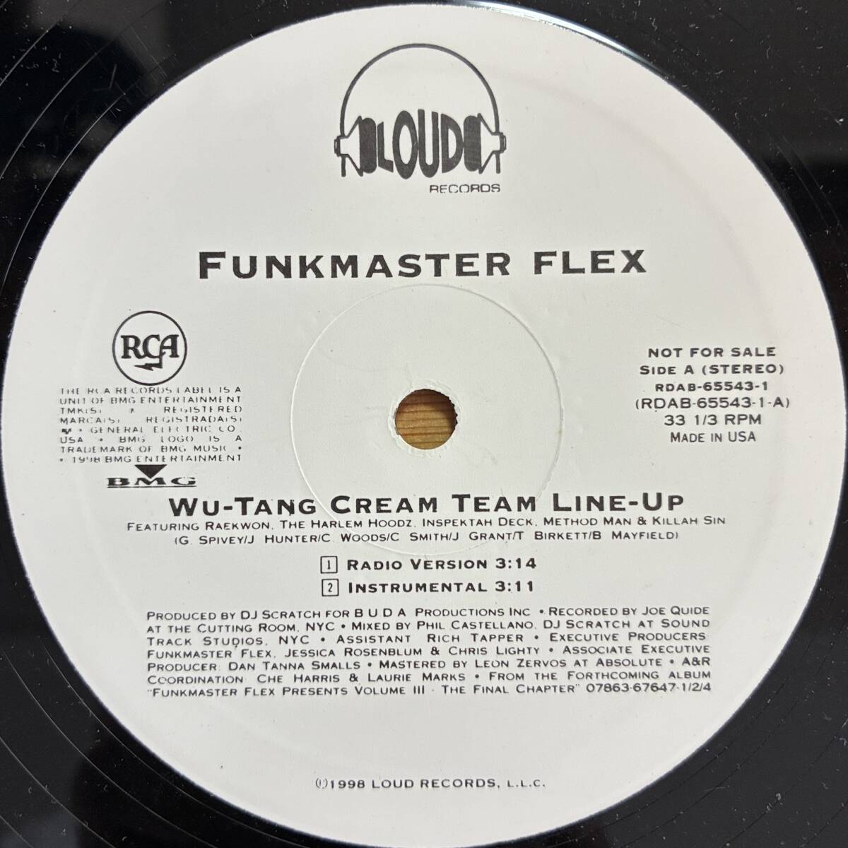 FUNKMASTER FLEX WU-TANG CREAM TEAM LINE UP 12インチ シングル拍卖