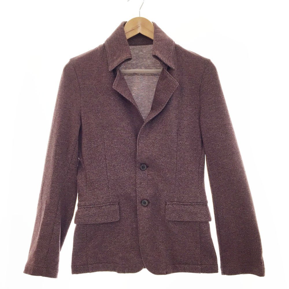 ●2014SS Zero by TORNADO MART トルネードマート【17800円】長袖 返し襟カットジャケット メンズM ボルドー パープル ZCS-4105 1AA/93275拍卖