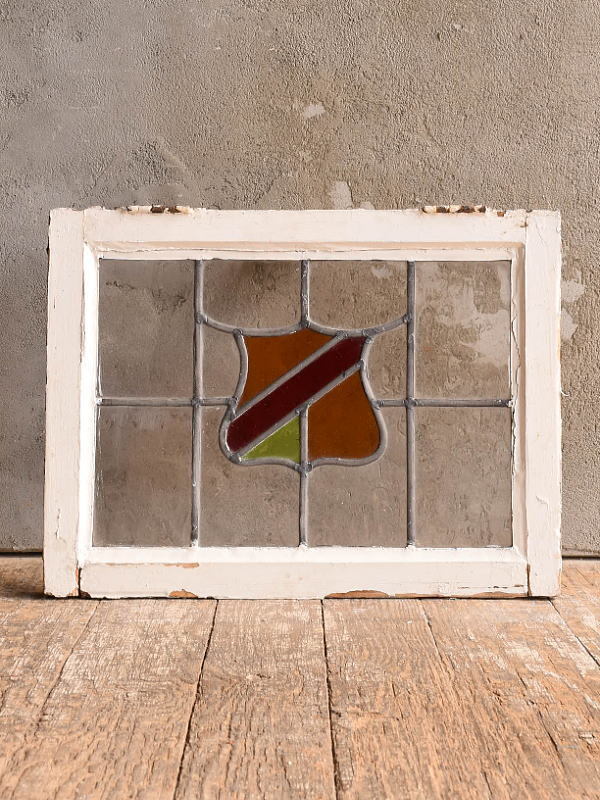 イギリス アンティーク ステンドグラス 窓 幾何学 13176拍卖