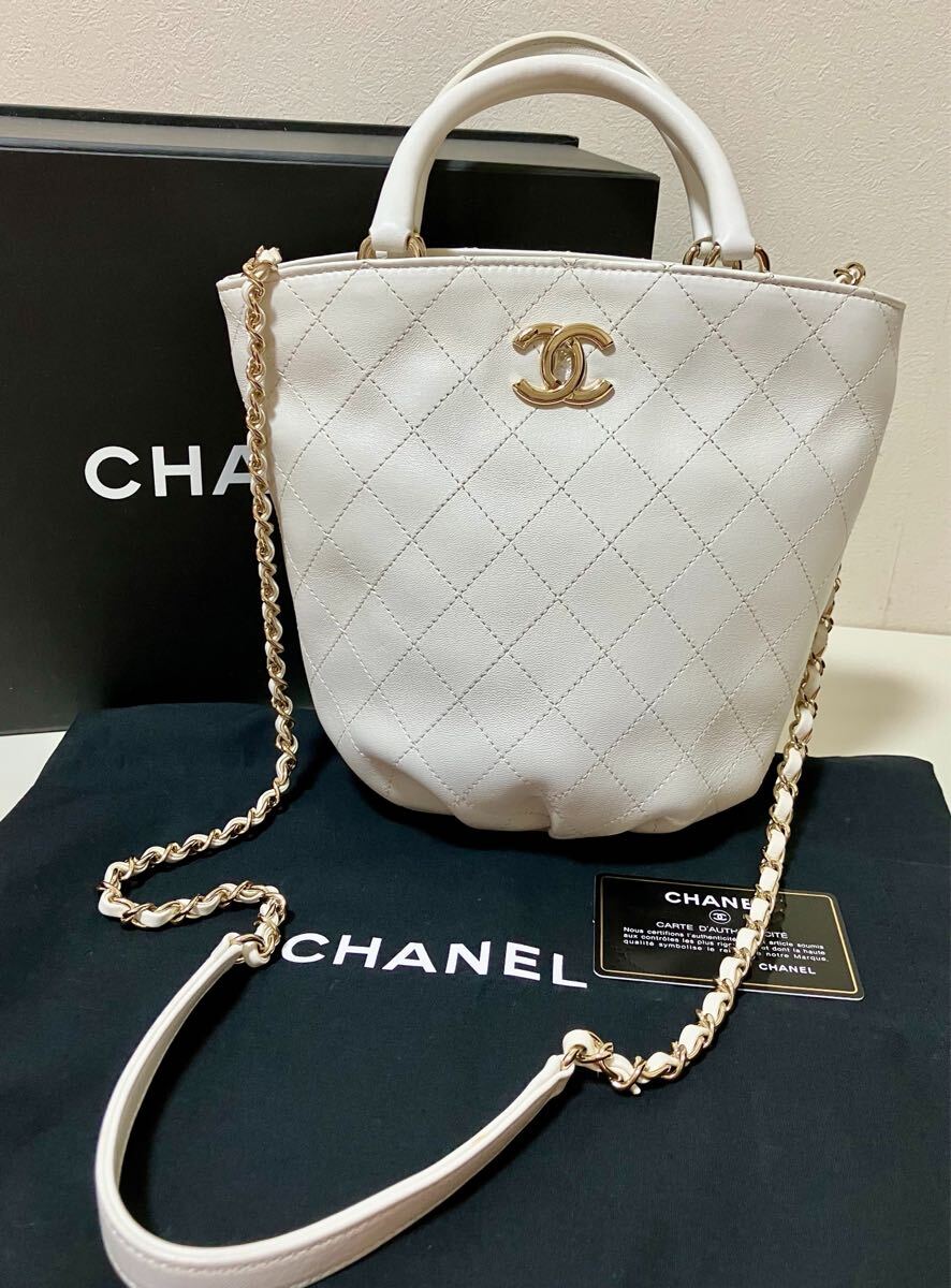 新品同様★CHANEL シャネル マトラッセ トップハンドル 2way チェーンショルダーバッグ トートバッグ 27番台 正規品 ショルダーバッグ拍卖