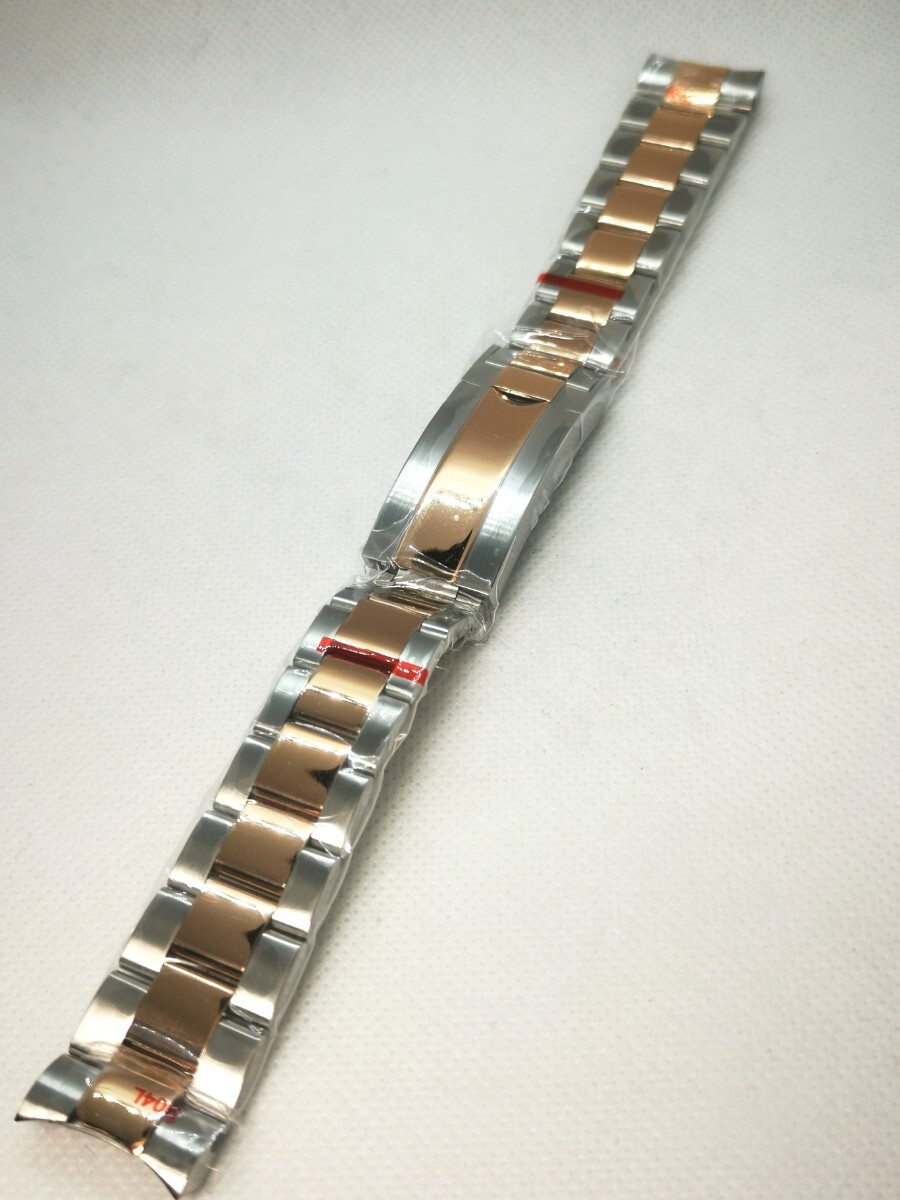 20mm SS ステンレスベルト オイスターブレス バンド rolex カフェオレ リプレースメント パーツ 3連ブレスレット 腕時計ブレスレット拍卖
