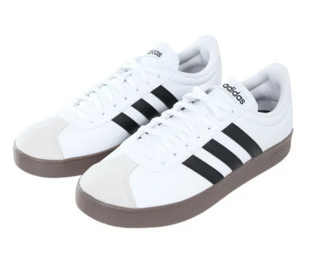 ★即決★adidas アディダス スニーカー VLコートベース M ホワイト×ブラック ID3711 25cm(US7)拍卖