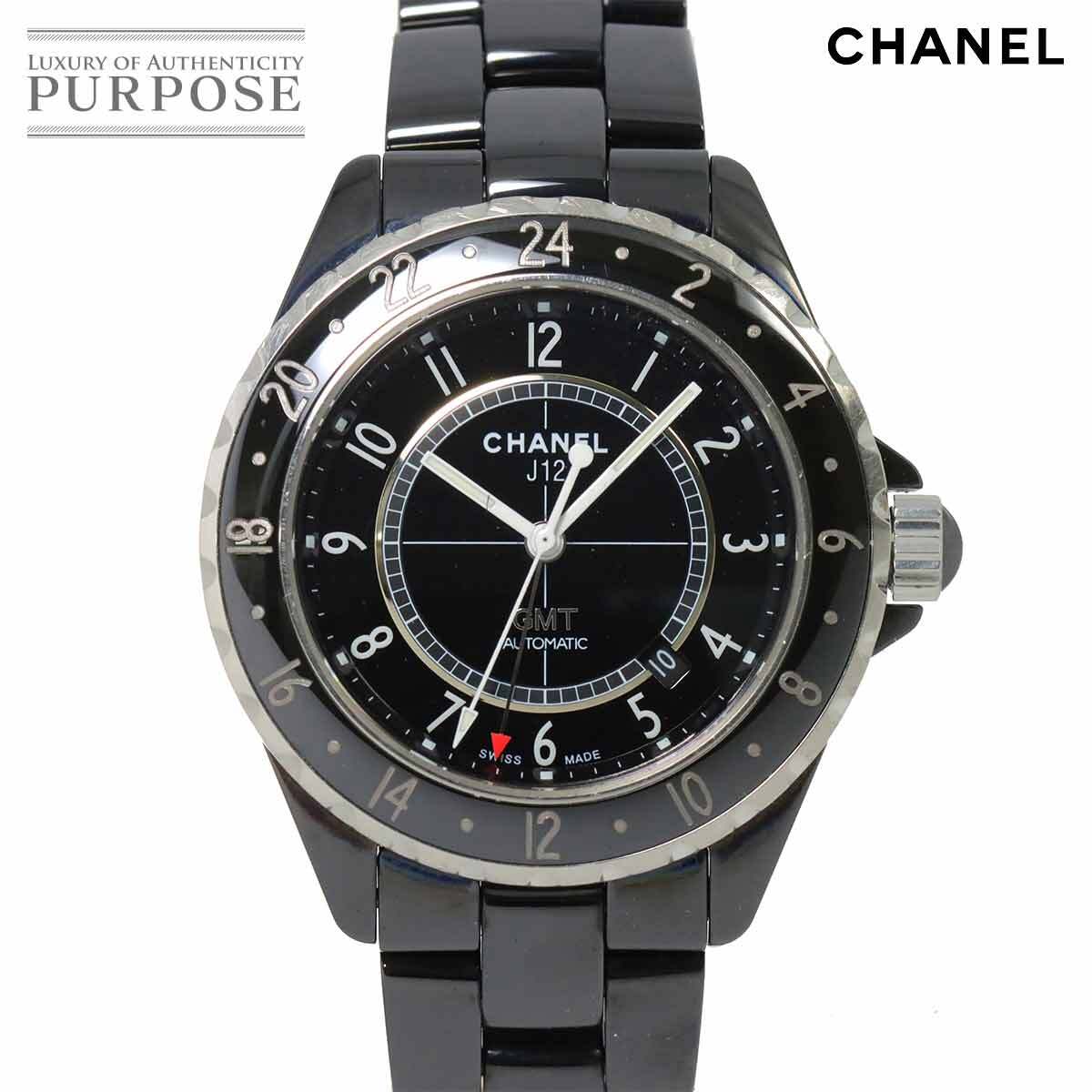 シャネル CHANEL J12 GMT 41mm H2012 メンズ 腕時計 デイト マットブラック セラミック オートマ 自動巻き ウォッチ 90284281拍卖