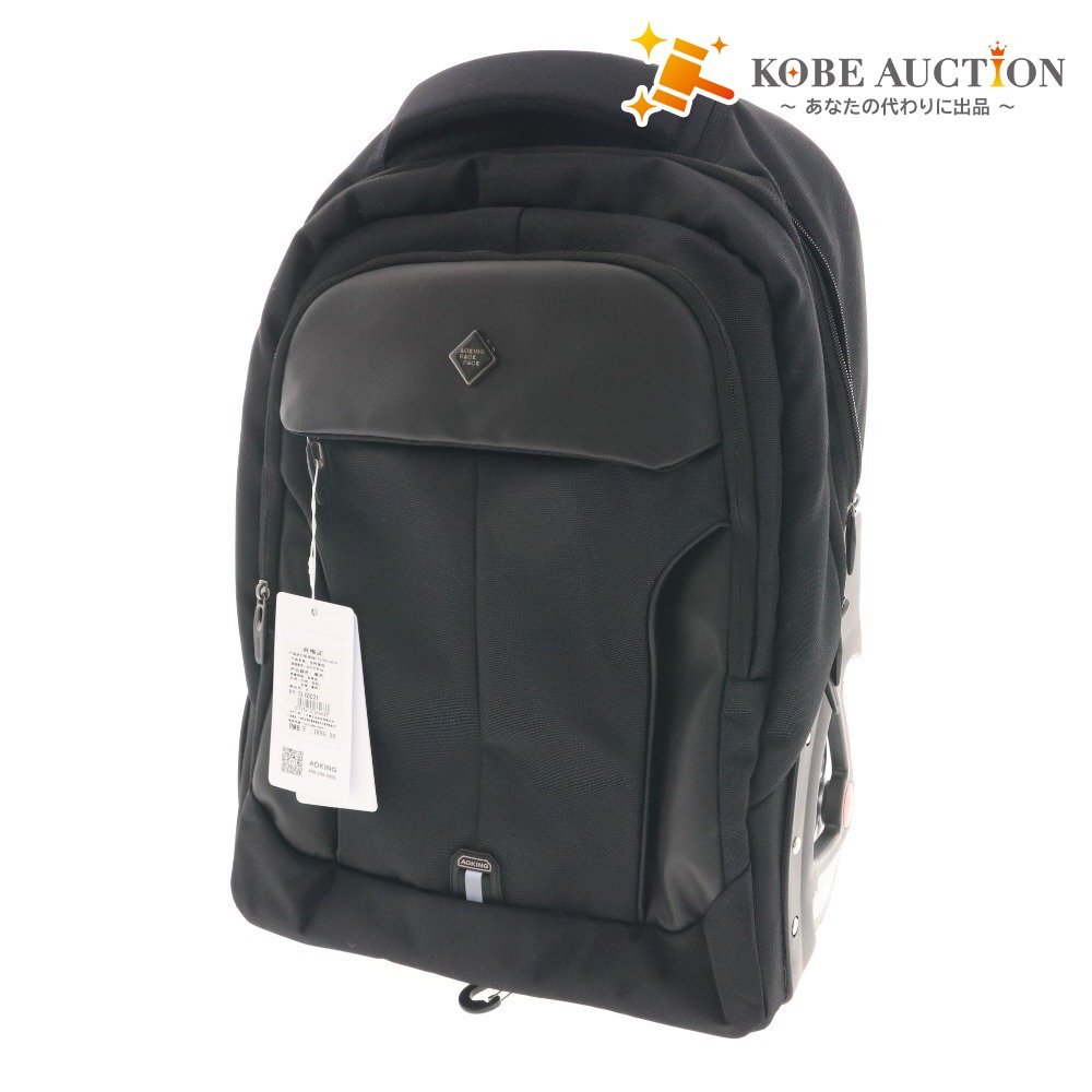 ■ AOKING キャリーバッグ 2way AOKING BACKPACK SLX8021 メンズ ブラック キャリーケース リュックサック 鞄 旅行 出張 タグ付き拍卖